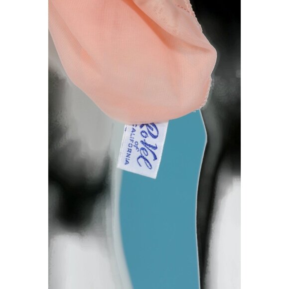 Vintage RO-VEL Peignoir Robe Nightgown Negligee Front Tie Sleeveless size M /743 - Picture 6 of 6